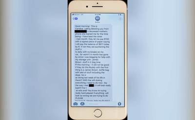 Text messages sent to and from Buddy Dallas.