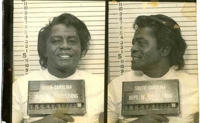 James Brown posed for his mug shot