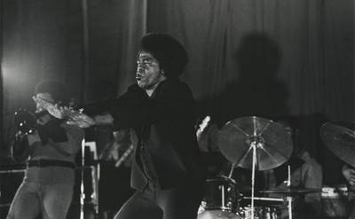 James Brown performs at Rikers Island.