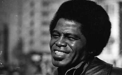 A portrait of James Brown.