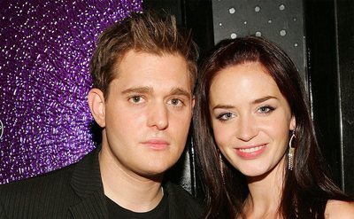 Michael Buble and Emily Blunt attend