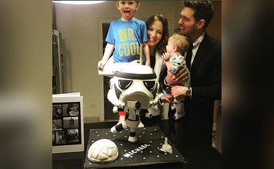 Michael, Luisana and their kids celebrate as a family.