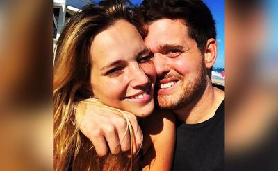 A selfie of Michael and Luisana.