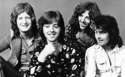 A portrait of Pete Ham, Joey Molland, Mike Gibbons, Tommy Evans.