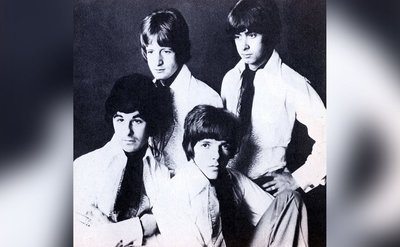 A group photo of Badfinger at the start of their career.