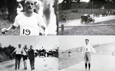 Dorando Pietri / 1904 Olympics Marathon / Thomas Hicks / Felix Carvajal.