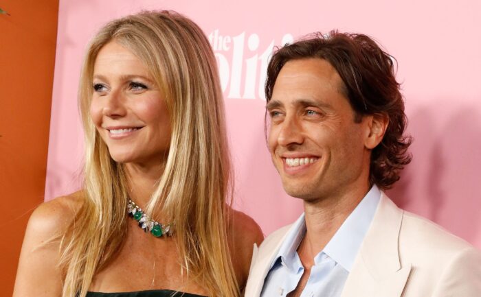 Gwyneth Paltrow and Brad Falcuk attend an event.