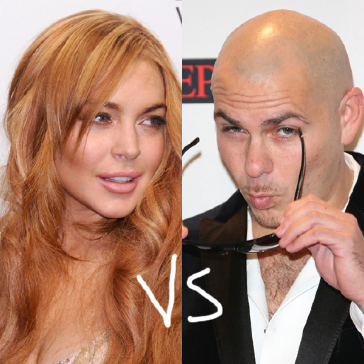 Lindsay Lohan and Pitbull