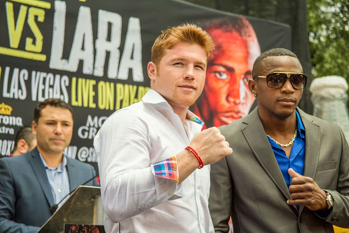 Canelo Alvarez-Erislandy Lara Press Conference for their fight in Las Vegas.