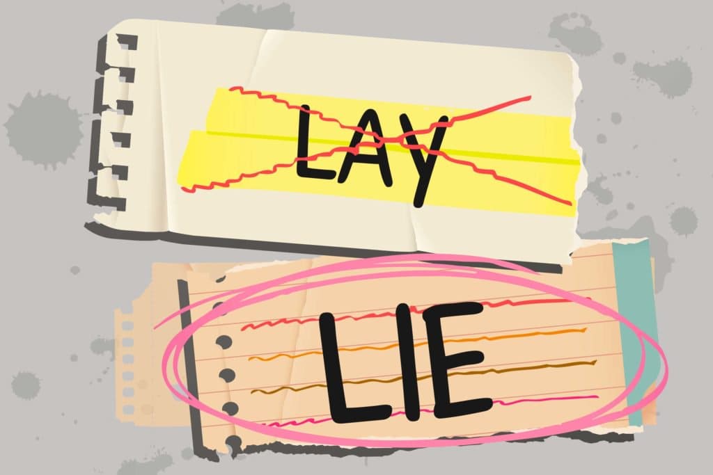 The words Lay and Lie