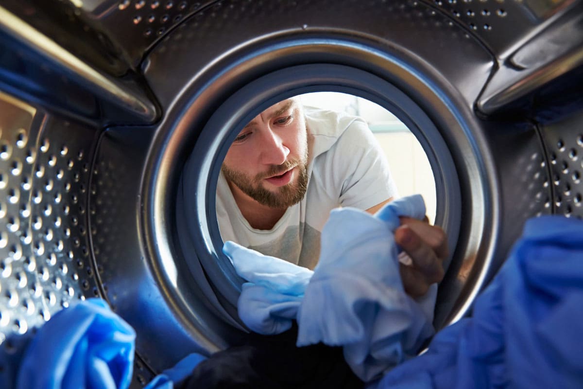 A man doing laundry
