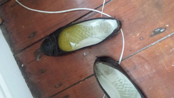 Urinated in a shoe