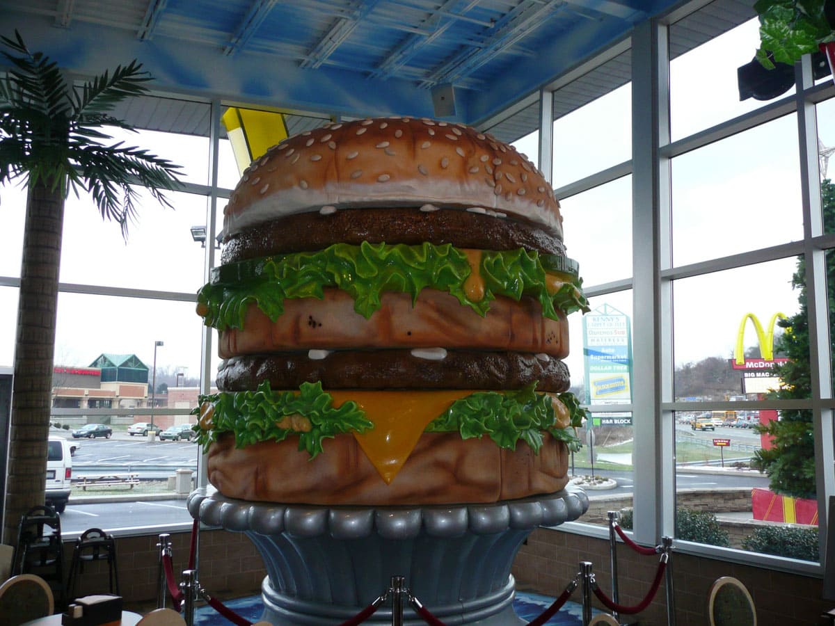 The 14- foot Mega-Mac sculpture at the Big Mac Museum. 