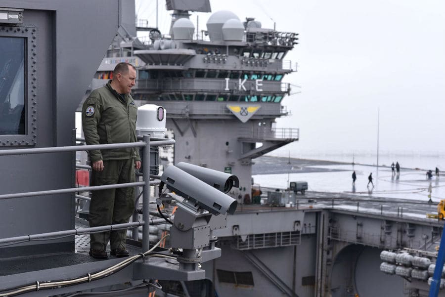 overseeing the ships air wing on an aircraft carrier
