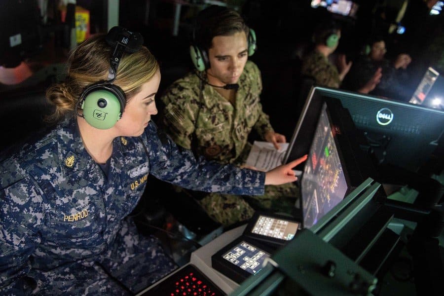 Dealing with electronic equipment on an aircraft carrier