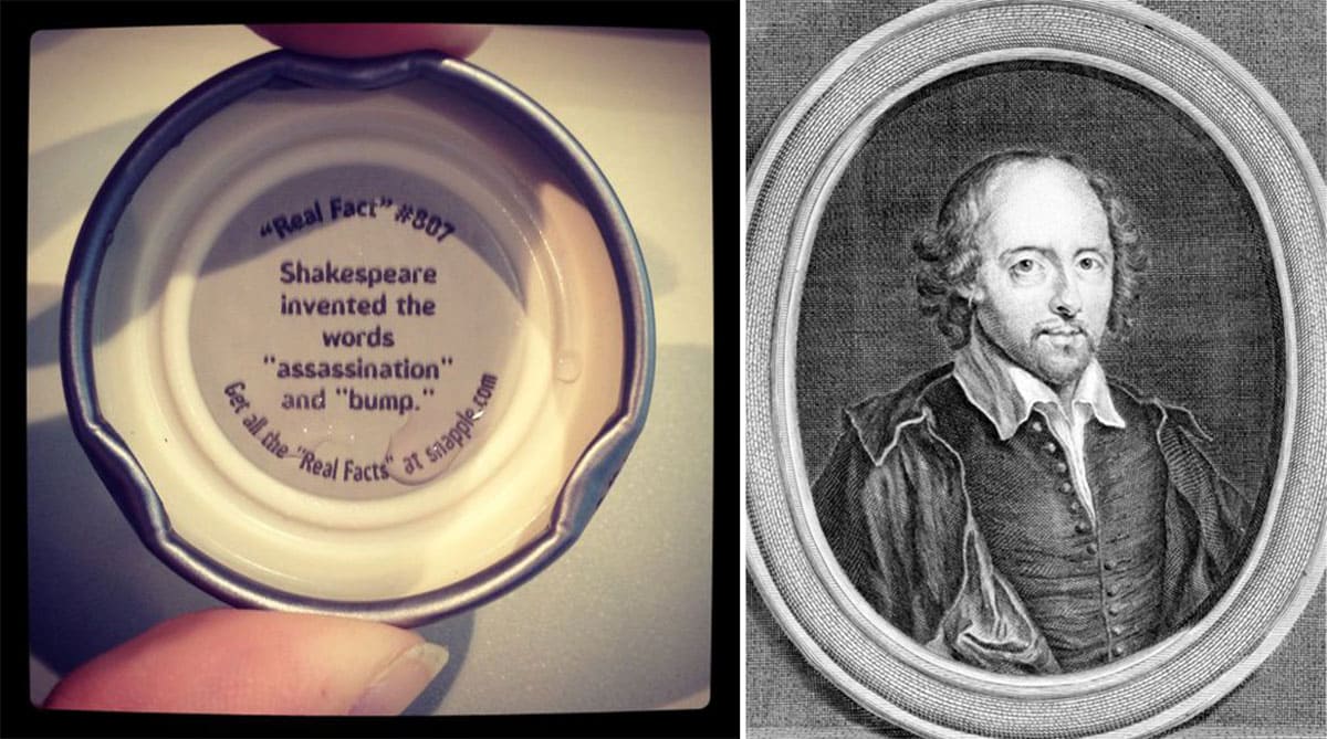 Shakespeare Snapple fact 