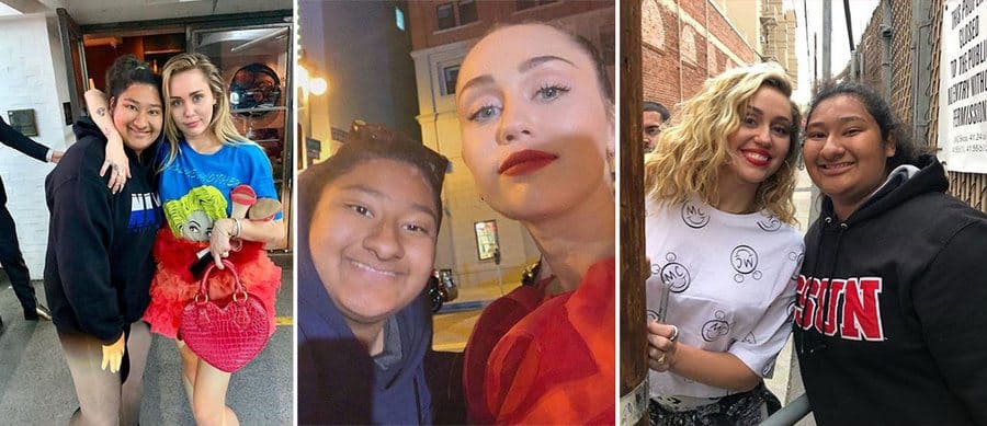 Marlen and Miley taking a picture