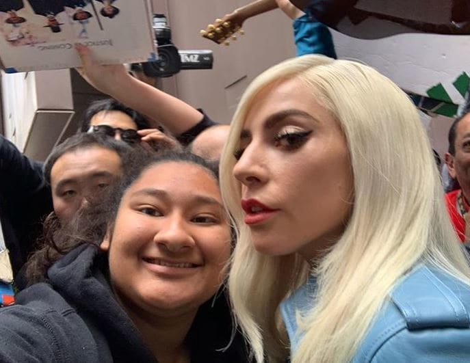 Marlen and Lady Gaga taking a picture