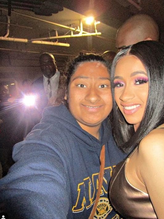 Cardi B and Marlen taking a selfie