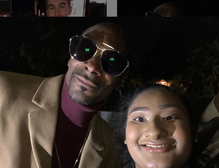 Marlen and Snoop dog taking a selfie