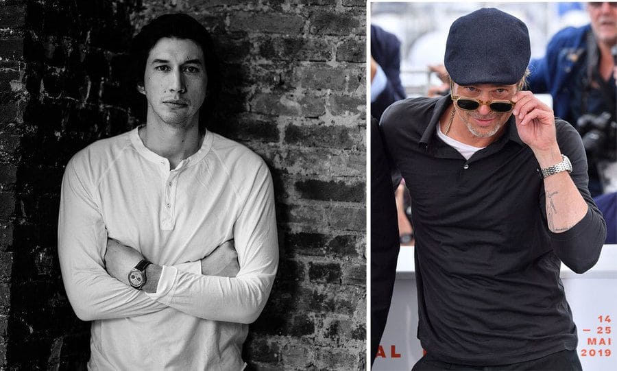 Adam Driver was wearing his watch. / Bratt Pitt was posing with his watch.
