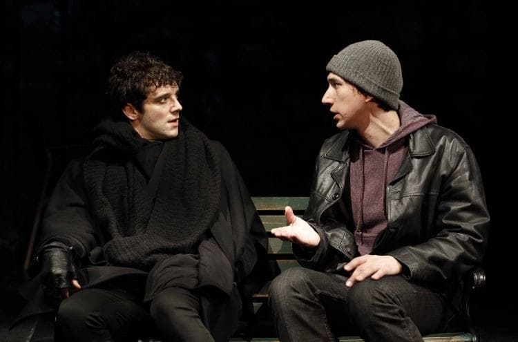 Adam Driver and Michael Urie were performing in Angels in America.