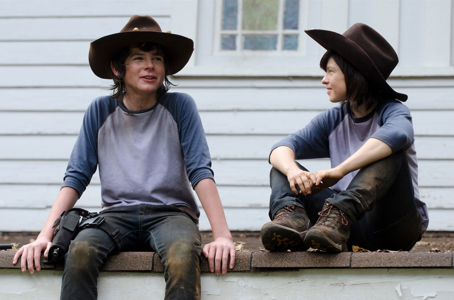 Chandler Riggs and Emily Brobst.