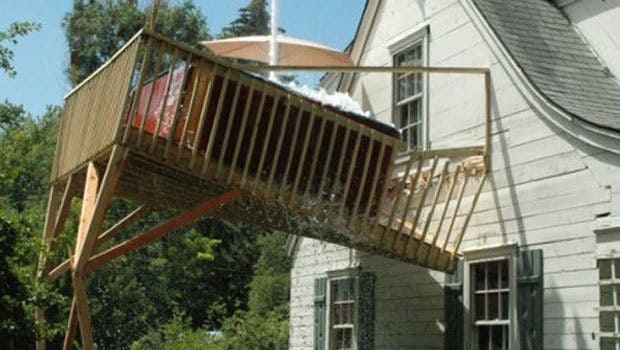 reinforce a deck for a hot tub