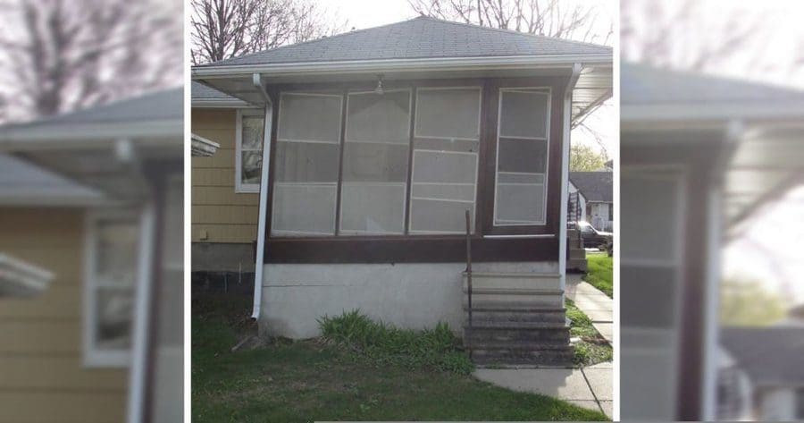 A house tilted to the side