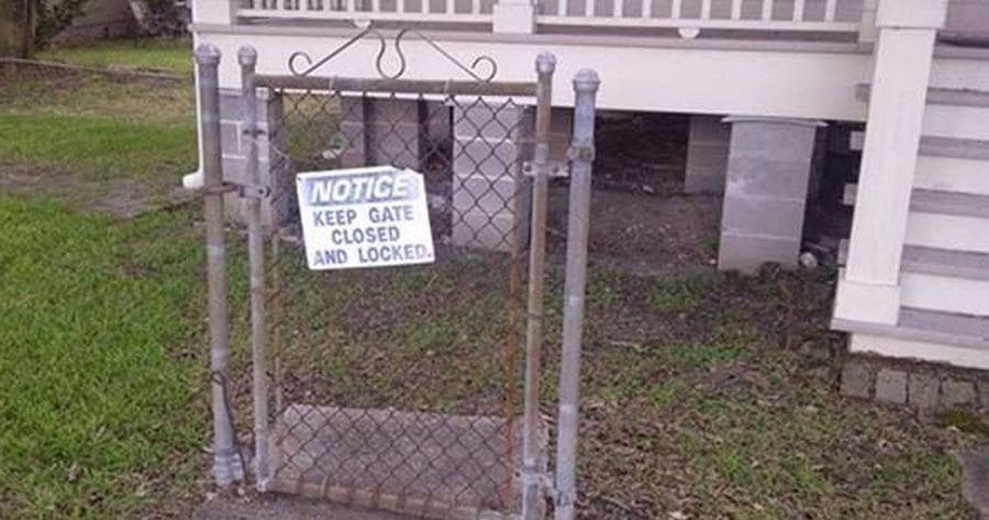 A gate with no fence