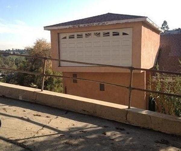 A garage with no way to get to