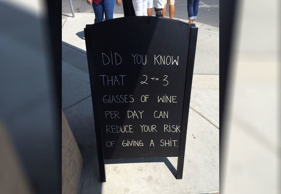 Funny sign outside of a bar 