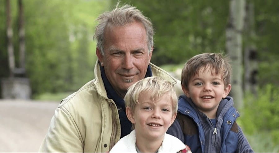 Kevin Costner with his sons