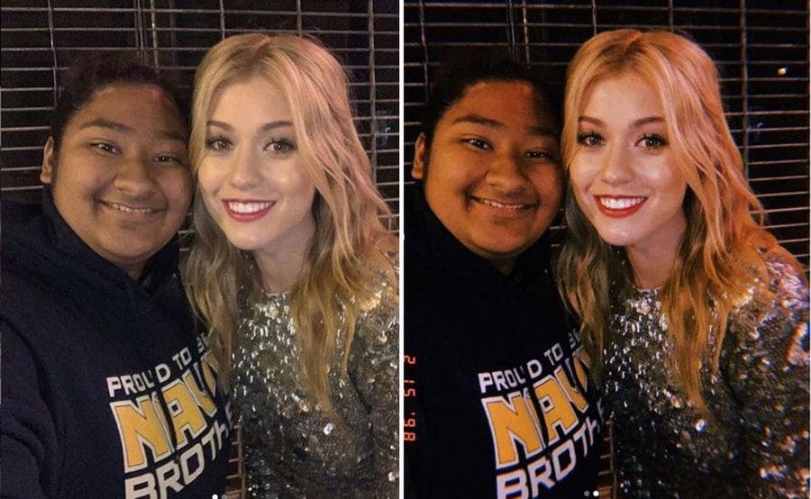 Katherine McNamara and Marlen Orozco are posing together for a photo.