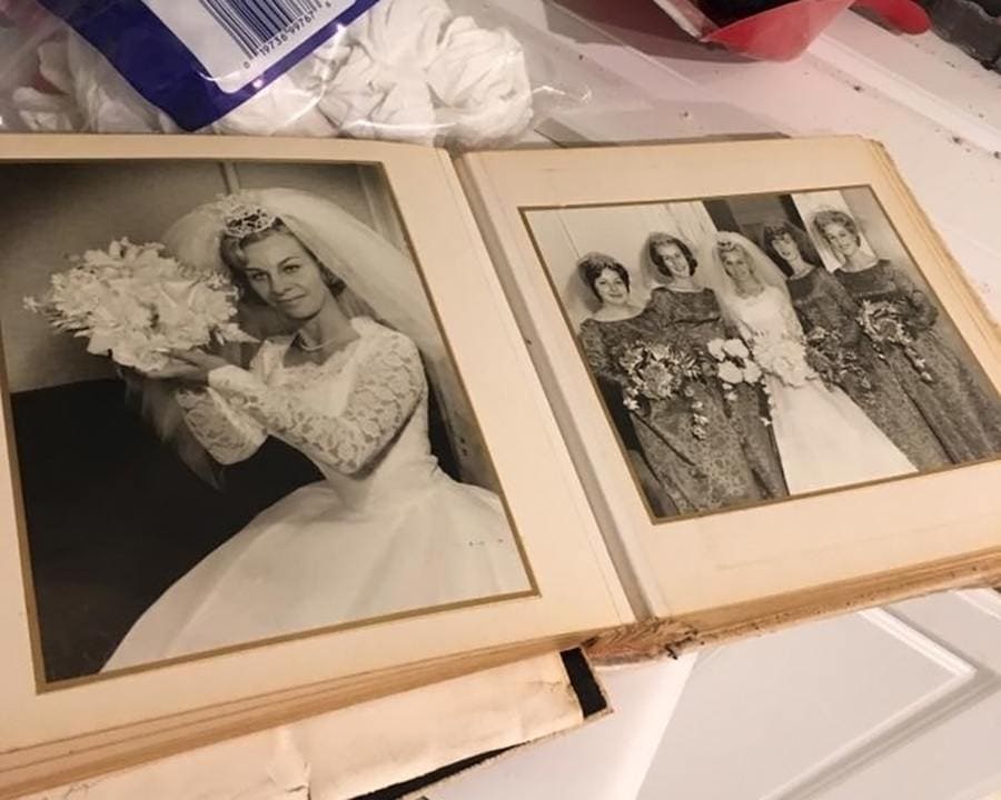 vintage wedding album