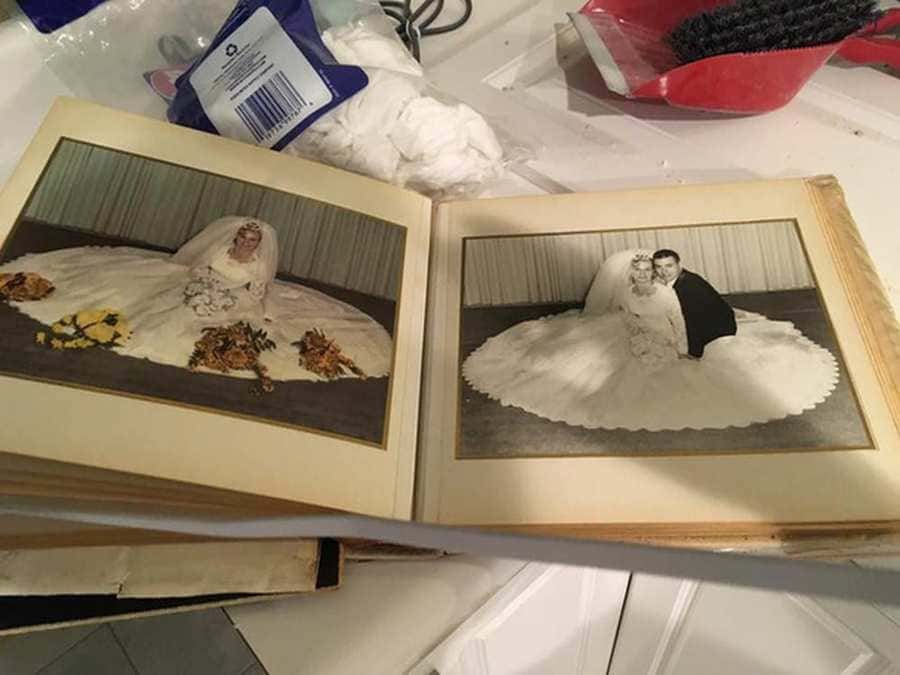 vintage wedding album