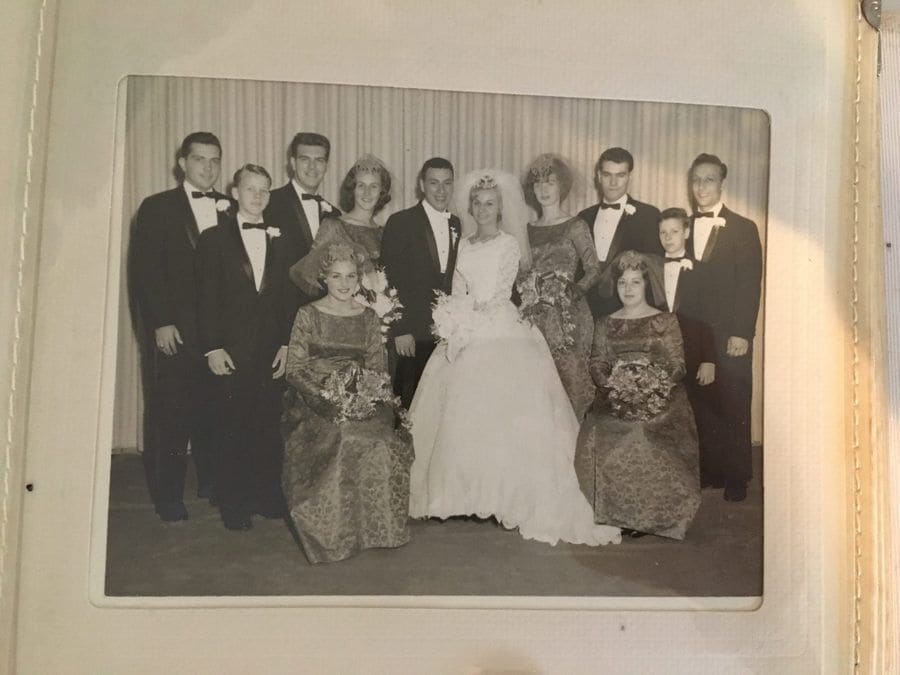 vintage wedding album photo