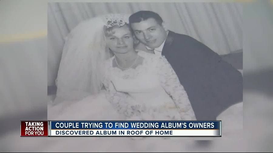 New segment showing the vintage wedding photo found in a roof
