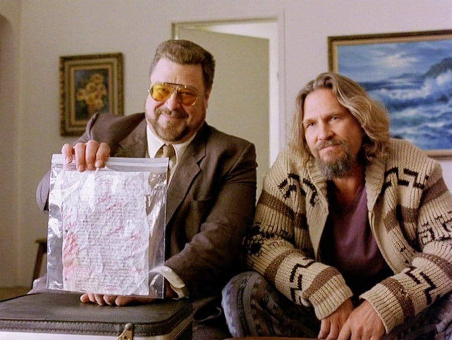 The Big Lebowski publicity still, John Goodman, Jeff Bridges
