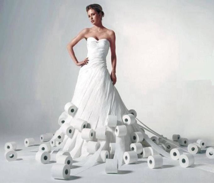 Girl in a wedding dress