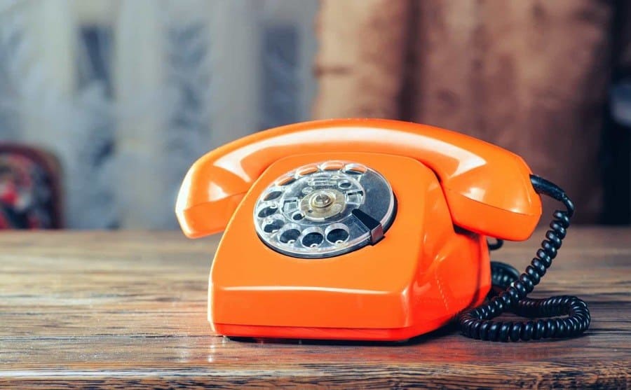 An old house phone.
