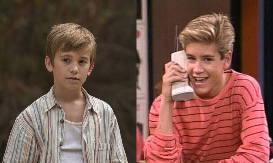 Parker Bates as Kevin Pearson in This Is Us. / Zack Morris from Saved by The Bell.