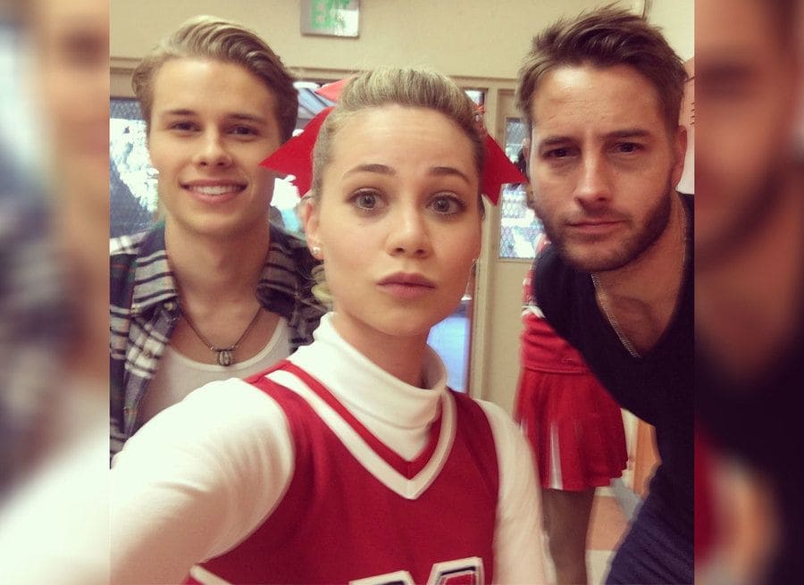 Amanda Leighton with teenage and present Kevin Pearson.