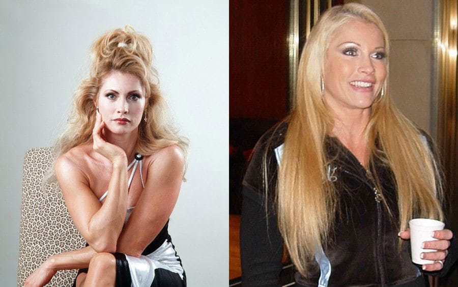 WWF Wrestler Sable in 1999. / Rena Lesnar today.