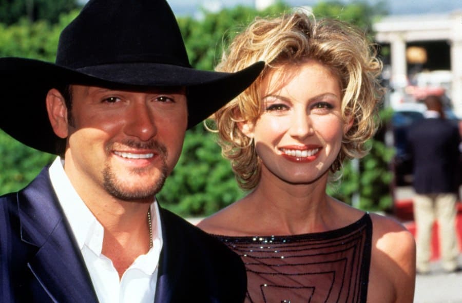 Tim McGraw and wife Faith Hill at 1999 Academy of Country Music Awards.