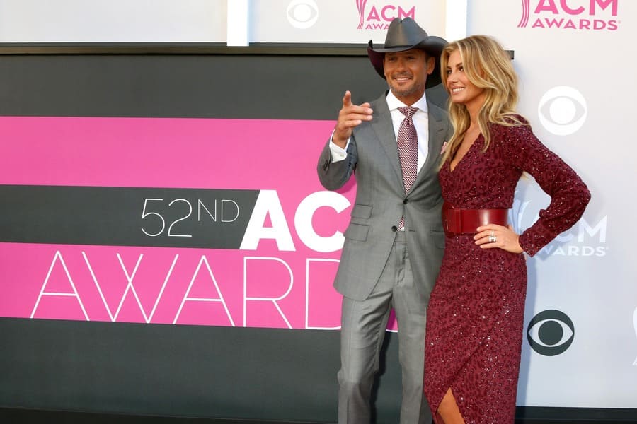 Tim McGraw and Faith Hill at the Academy of Country Music Awards 2017.