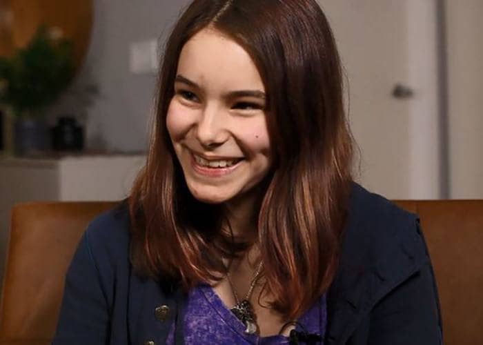 Alice, Jessica’s daughter, smiling.