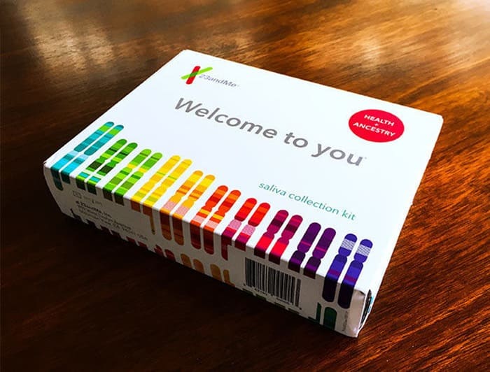 DNA test kit from 23andME