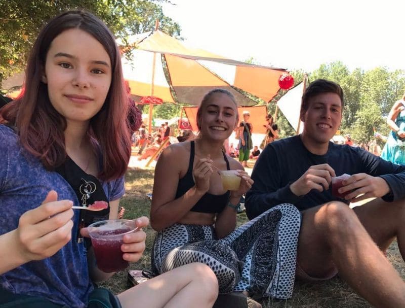 Jessica’s daughter Alice, with her siblings from Aaron's side.