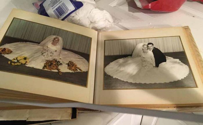 vintage wedding album